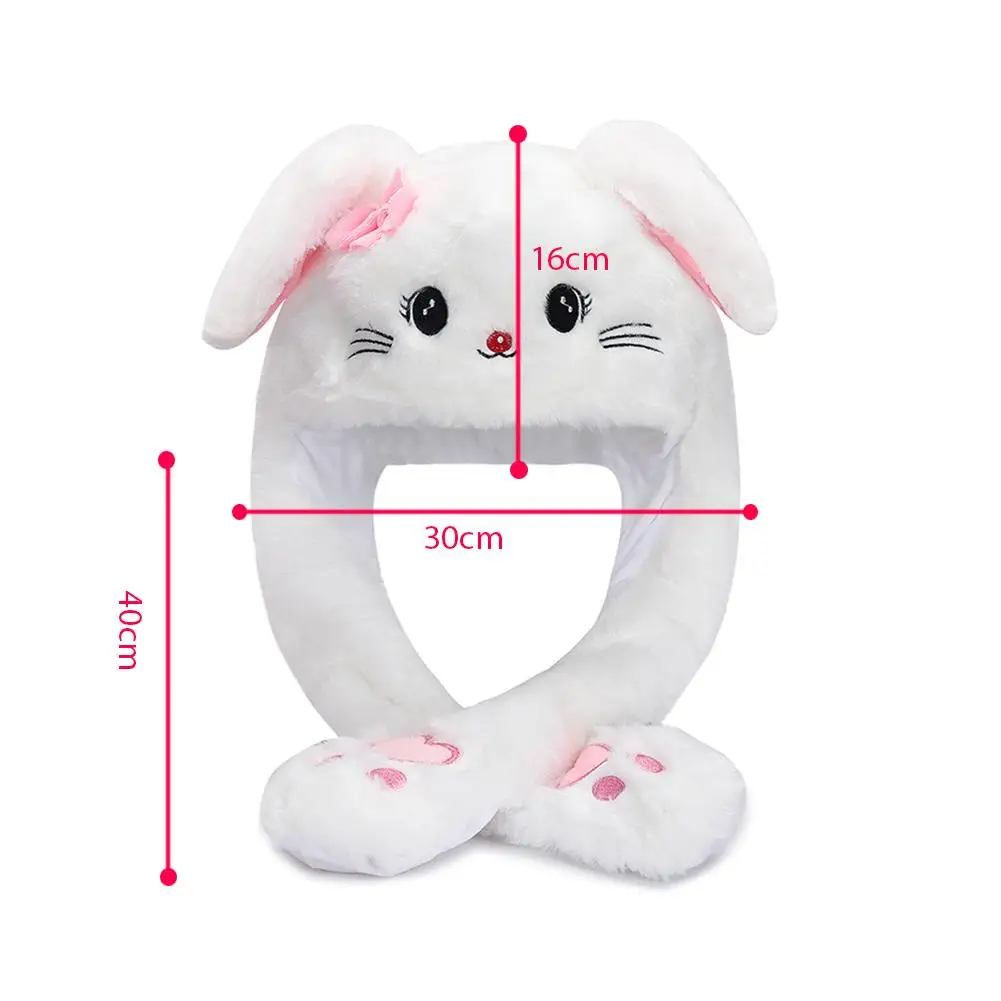 Will Shine Moving Rabbit Ear Hat Velvet Toys Hair Hoop Hat Rabbit Hat Moves Ear Hat Plush Toy Gifts For Children