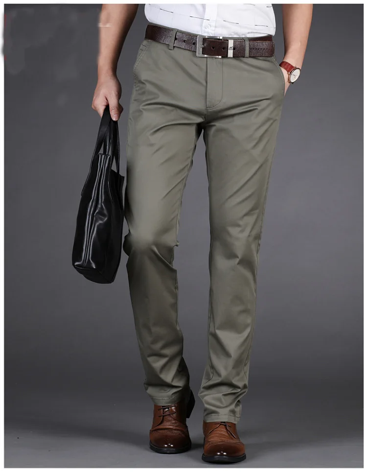 New tommi Slim Fit homme Pants Stretch Trousers Men's High Quality Business Casual Clothes Formal fashion Long |
