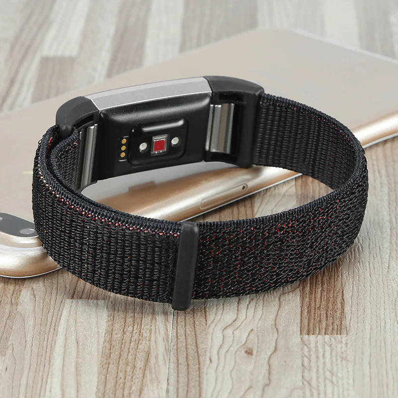 Joyozy дышащий тканый ремешок заменяет мужской Т-образный ремешок для Fitbit Charge 2 полосы женский мужской фитнес-трекер для Fitbit charge2 - Цвет ремешка: Black