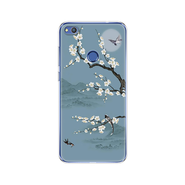 phone case for huawei honor 8 lite soft tpu silicon back cover 360 full for honor 8 liteprotective printing clear coque