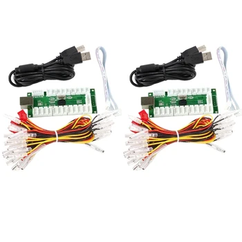 

Top USB Encoder DIY Arcade Kit 2x Players Joystick Chip PC Control Board for KOF Street Fighter Arcade Game Kit
