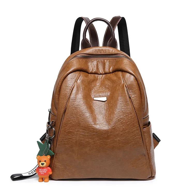 

2018 New Style College Style Backpack Versitile Fashion Pu Women's Backpack Small Single Customizable