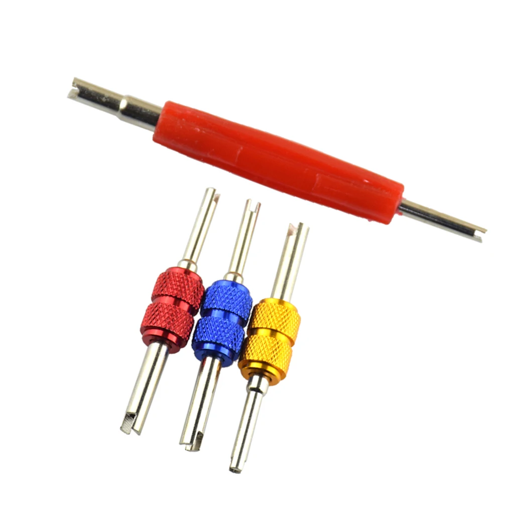 4 Pieces Dual Head Car Truck Tire Valve Stem Core Remover Repair Wrench Tools