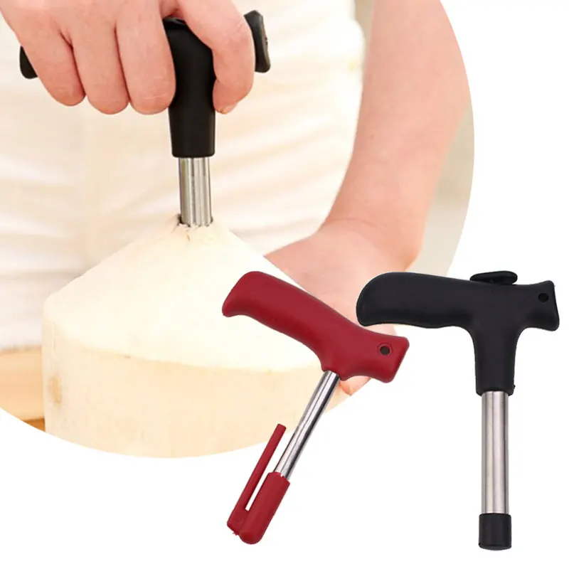 Portable Open Coconut Fruit Knife Drill Holes Opening Juice Tool Convenient