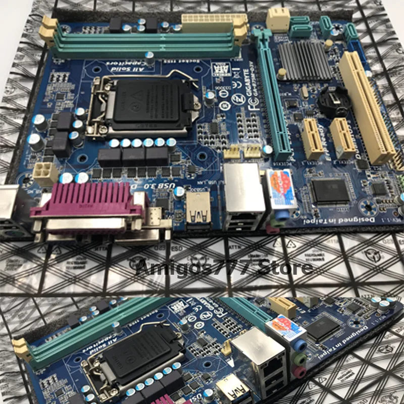 Разъем LGA 1155 GIGABYTE GA-B75M-D3V настольная материнская плата B75 разъем LGA 1155 i3 i5 i7 DDR3 16 Гб Micro ATX B75M-D3V материнская плата