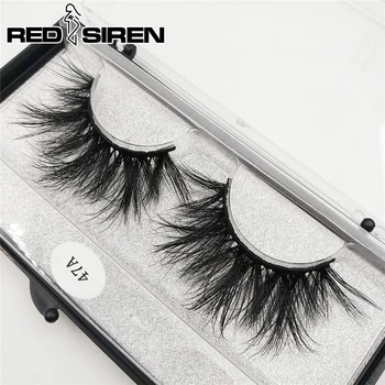 

RED SIREN Mink Eyelashes Handmade 100% Mink Hair 3D Lashes Wholesale 25mm Lashes Dramatic Long Messy Fluffy Eye Lashes 47A