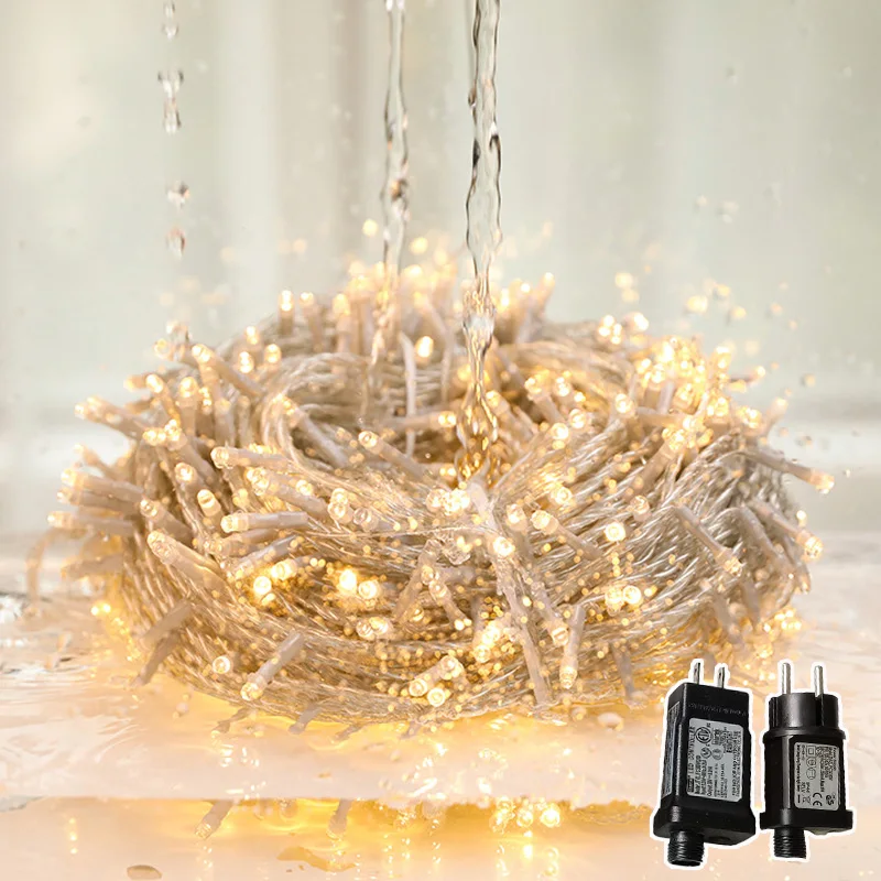 

10M 20M 30M 50M 100M Waterproof LED String Lights 24V EU US Outdoor Garden for Christmas Trees Xmas Party Wedding Decoration