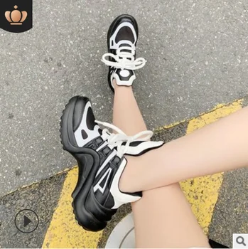 

Shoes Women Designer Sneakers Casual Shoes 2020 Genuine Leather and Lycra women flats Footwear Walking Shoes Vulcanized Shoes