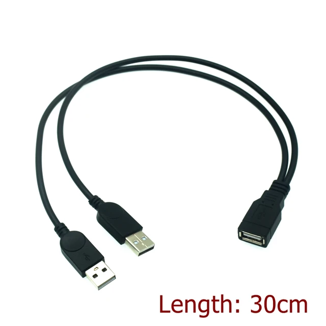 High Quality USB 2.0 A 1 Female to 2 Dual USB Male Data Hub Power Adapter Y  Splitter USB Charging Power Cable