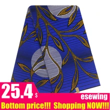 Настоящий гарантированный настоящий голландский воск высокого качества, ткань с принтом, 6 ярдов, африканская ткань для шитья, 120411