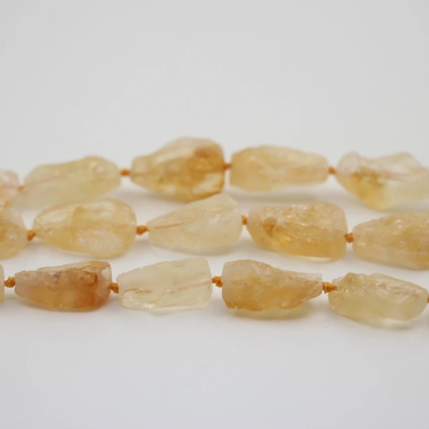 Natural Citrines Quartz Irrgular Nugget Loose Beads,Yellow Crystal loose Beads Used for Necklace/Bracelet/Earring Jewelry Making
