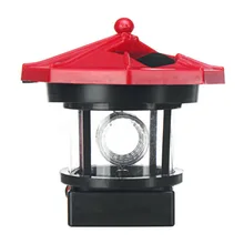 Светодиодный маяк на солнечных батареях, водонепроницаемая статуя, вращающийся садовый двор, наружное освещение, декор FPing