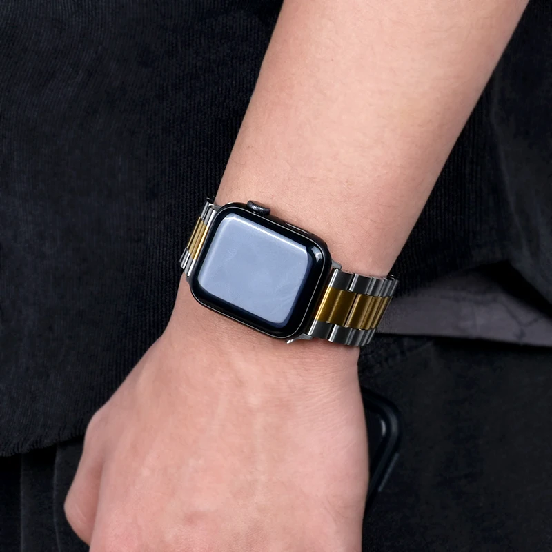 Apple Watch ремешок из нержавеющей стали плюс Чехол 42 мм 38 мм 1/2/3/4/5 металлический ремешок браслет для iWatch серии 4 5 44 мм 40 мм ремешок для часов