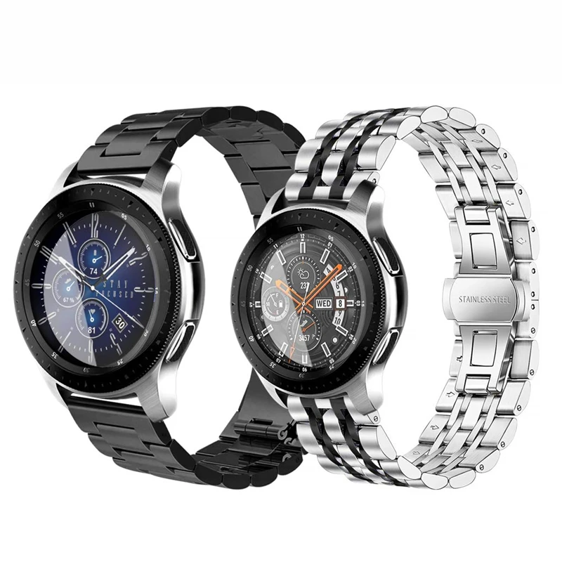 20 мм 22 мм браслет со звеньями из нержавеющей стали для samsung Galaxy Watch 46 мм 42 мм gear S3/S2 Frontier/Classic Watch Band