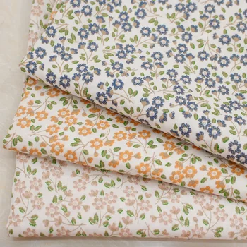 

2020 Spring and Summer New Cotton Floral Daisy Bouquet Platycodon Grandiflorum Printing Fabric