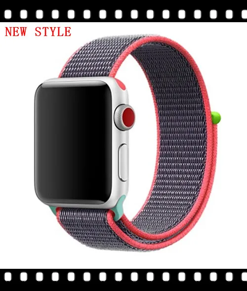 Bright powder 2 hit Ремешок для apple watch band sport loop apple watch 5 4 3 band 44 мм 40 мм iwatch 5 4 42 мм 38 мм correa нейлоновый браслет pulseira nato - Цвет ремешка: Bright powder 2 hit