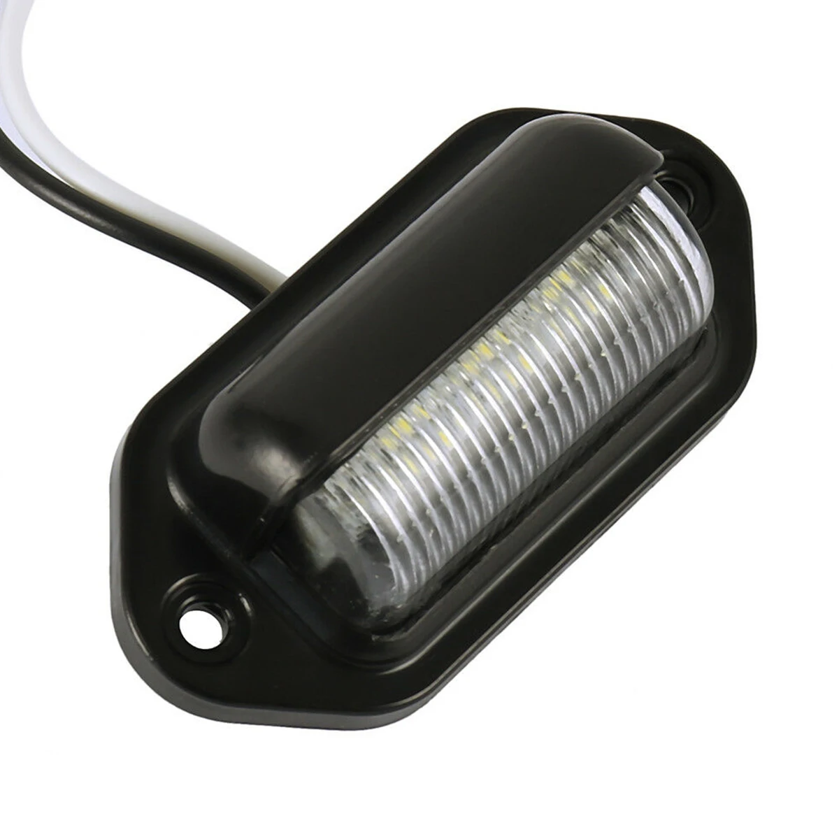 

1PC Universal Car Signal Lamp Kit 12V 6 LEDs Number License Plate Light White Bright Plastic Case Light For Car Trailer Van