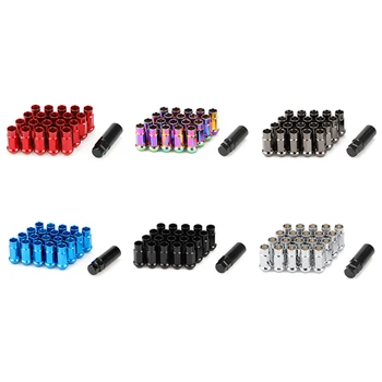 

20PCS Steel Car Modification Wheel Nuts Lug Nuts Bolts M12X1.5 M12X12.5 for Chevrolet Hyundai Mitsubishi Acura Mazda