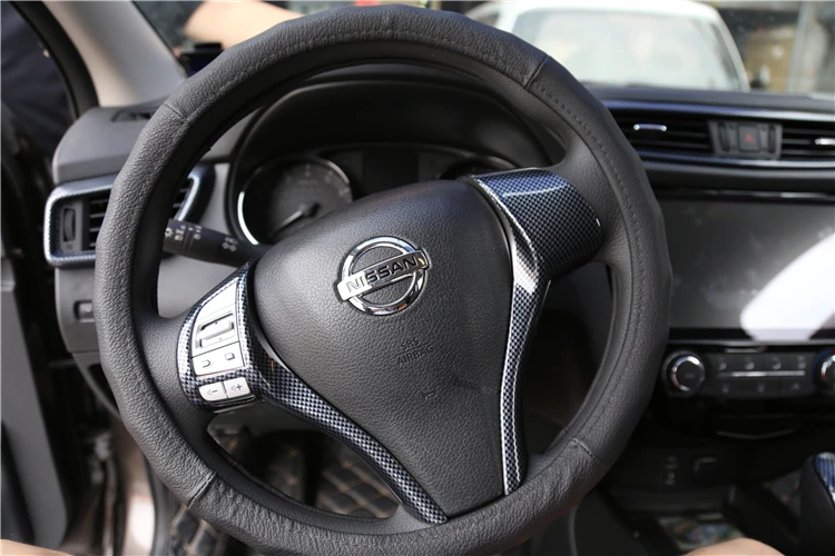 Для Nissan qashqai j11 Teana X-Trail- углеродное волокно руль кнопка включения cap Наклейки Аксессуары отделкой