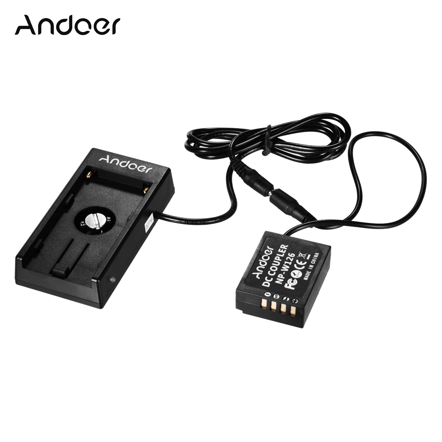 Andoer NP-W126 Аккумуляторный соединитель-пустышка с пружинным кабелем держатель