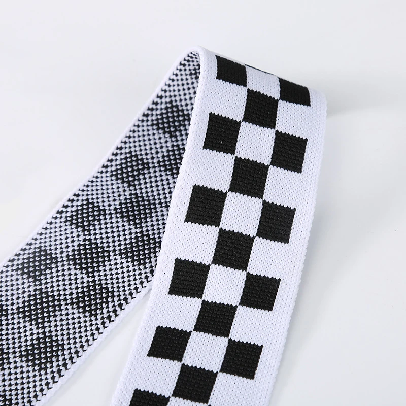 1 Inch Plaid Satin Ribbons Black and White Diamond Check Ribbon, 5