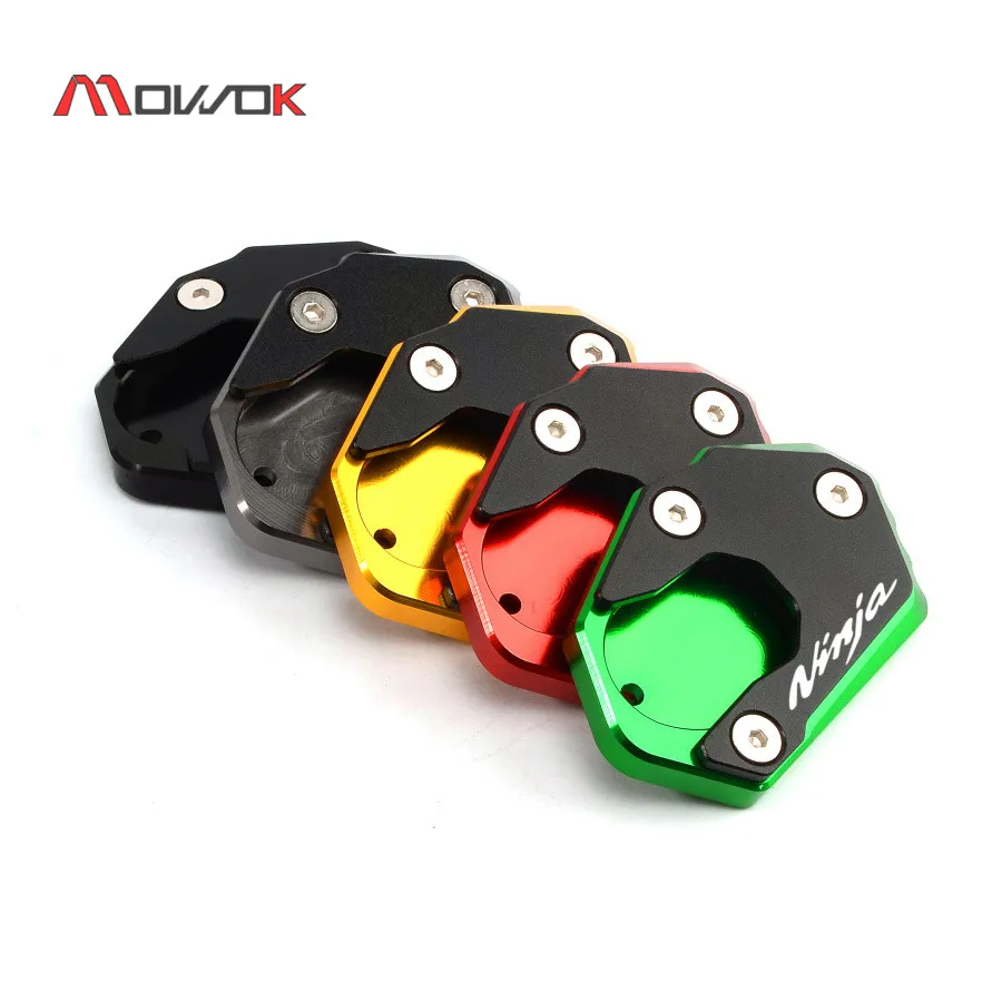 Motorcycle Kickstand Side Stand Enlarge Extension Foot Pad for KAWASAKI NINJA Zx6r Zx10r 250 300