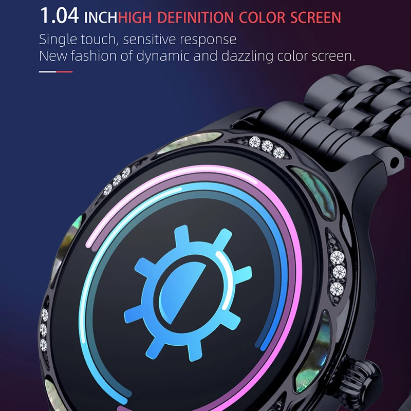 Eseed M9, умные часы для женщин, IP68, водонепроницаемые, 150 мА/ч, долгий режим ожидания, 1,04 дюймов, цветной экран, монитор сердечного ритма для andriod ios