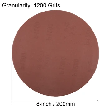 

uxcell 8-inch Hook and Loop Sanding Discs, 1200-Grits Aluminum Oxide Flocking Sandpaper for Random Orbital Sander 5pcs