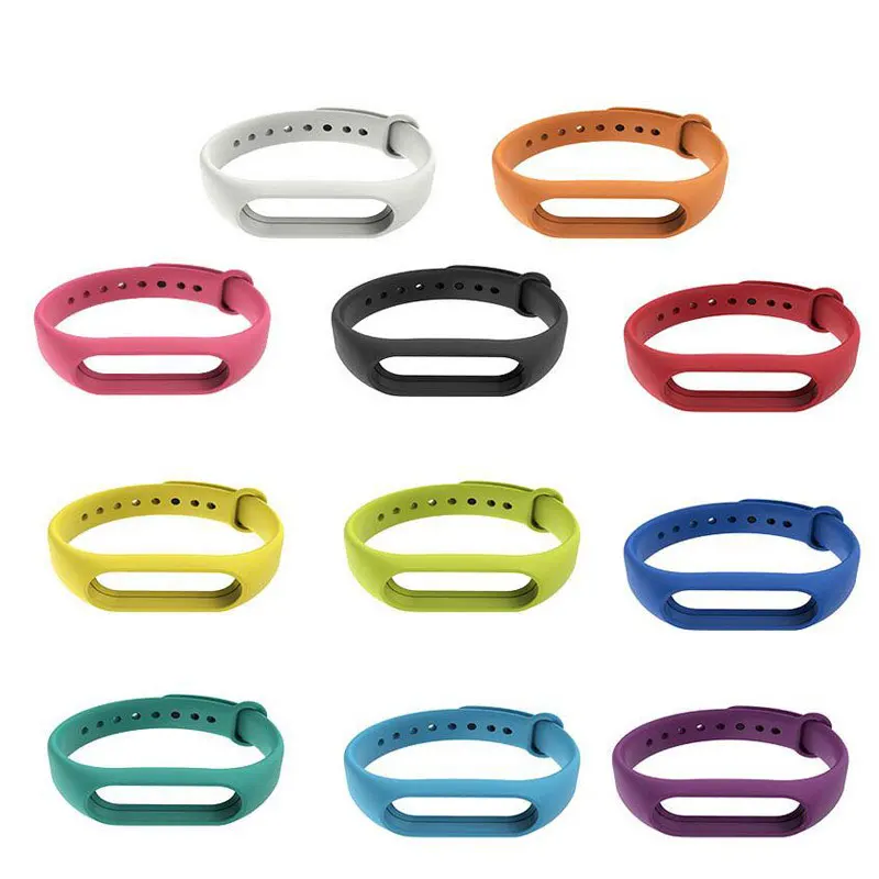 Для Xiaomi Mi band 2 сменный ремешок силиконовый цветной браслет Band умный Браслет для