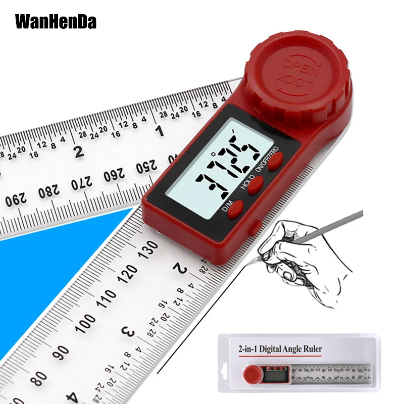 

200mm digital instrument angle inclinometer angle digital scale electronic goniometer protractor angle detector