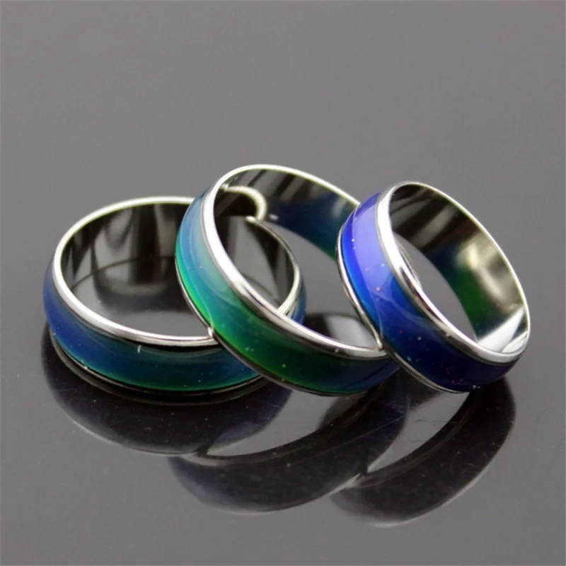 Zmiana kolorów pierścienie nastrojowe emocje uczucie temperatury pierścienie dla kobiet mężczyzn pary pierścionki Tone Fine Jewelry H9