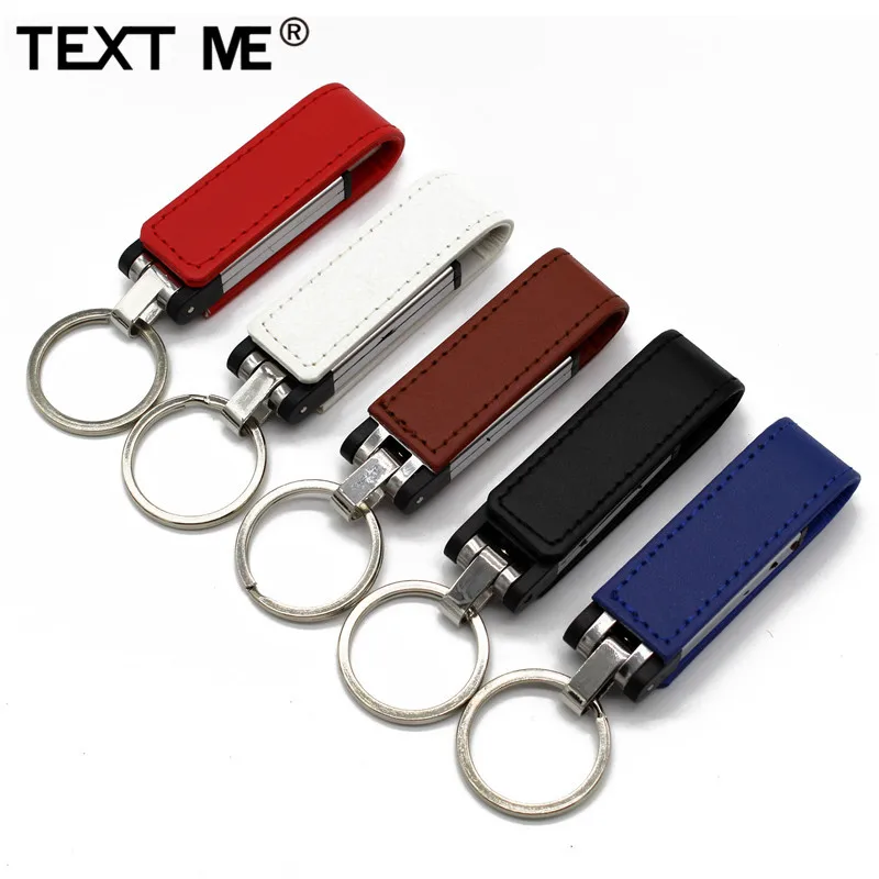 TEXT ME 6 цветов кожа+ брелок модель usb флеш-накопитель usb 2,0 4 ГБ 8 ГБ 16 ГБ 32 ГБ флеш-накопитель 64 ГБ usb флешка лучший подарок