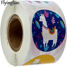 

100-500pcs Alpaca 1 inch Stickers decal scrapbooking diy pasters home decoration phone laptop waterproof cartoon accessories