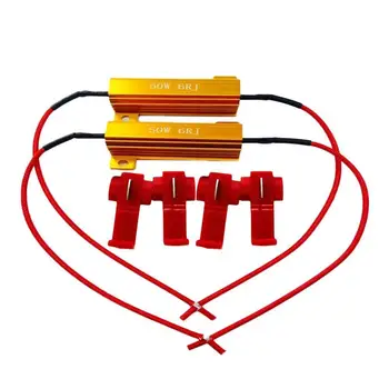 

2pcs 25W LED Reverse Brake Turn Signal Light Load Resistor Fix Error Fast Flash 7443 WY21W W21W 7440 P21/5W 1157 P21W 1156 PY21W