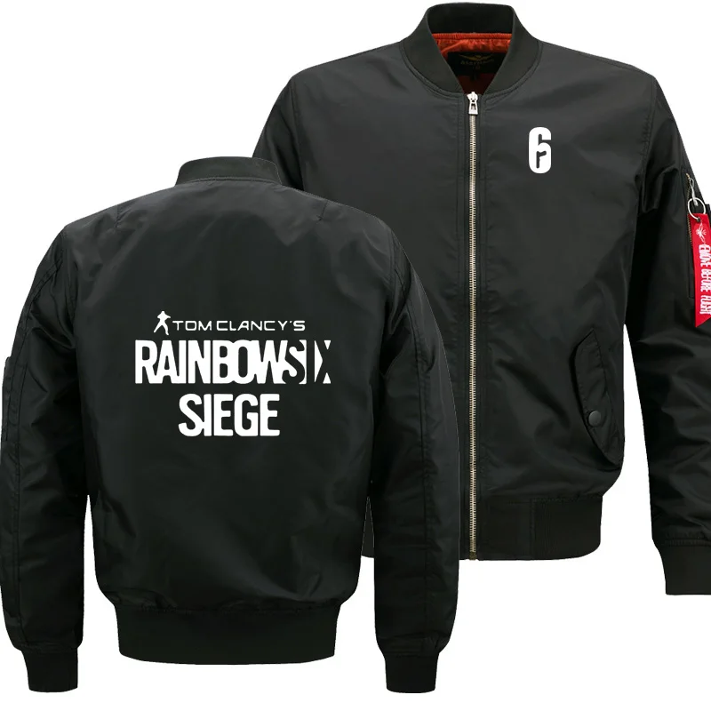 Mens Flying jacket Wintter Warm Slim Fiy Pilot jacket men Rainbow six siege Sweatshirt Hip Hop Harajuku Men jacket Male Clothing