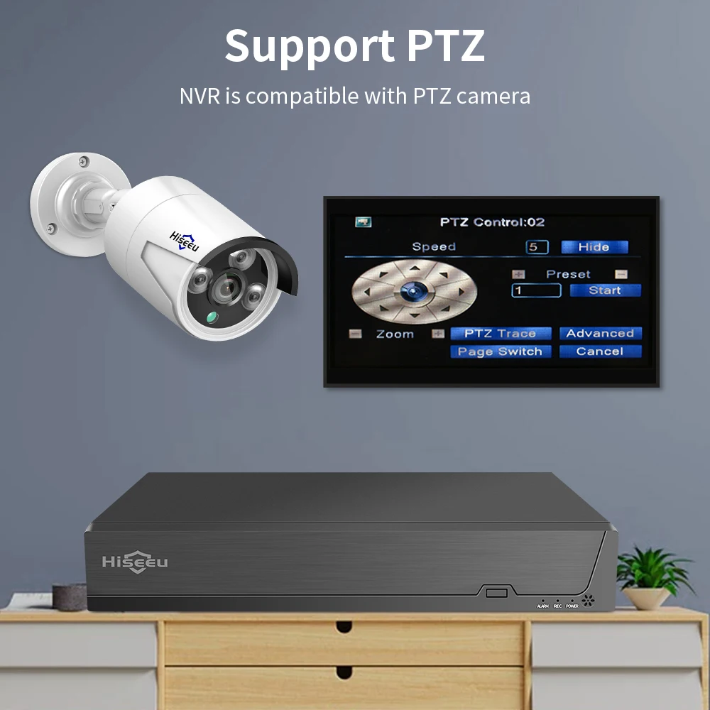 Hiseeu 25CH 5MP 32CH 1080P 8CH 4K 8MP CCTV NVR