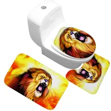 CAMMITEVER 3 шт. коврики для животных чехол для унитаза набор абсорбирующих нескользящих ковриков для ванной комнаты Набор ковриков для ванной ковриков фланелевые коврики