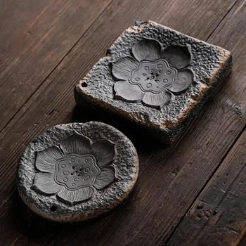 

Bearing Zen Handmade Tea Retro Coarse Pottery Firewood Gilded Kung Fu Tea Water Dry-Bulb Disk Pot Torr Tea Ceremony Tea Ceremony