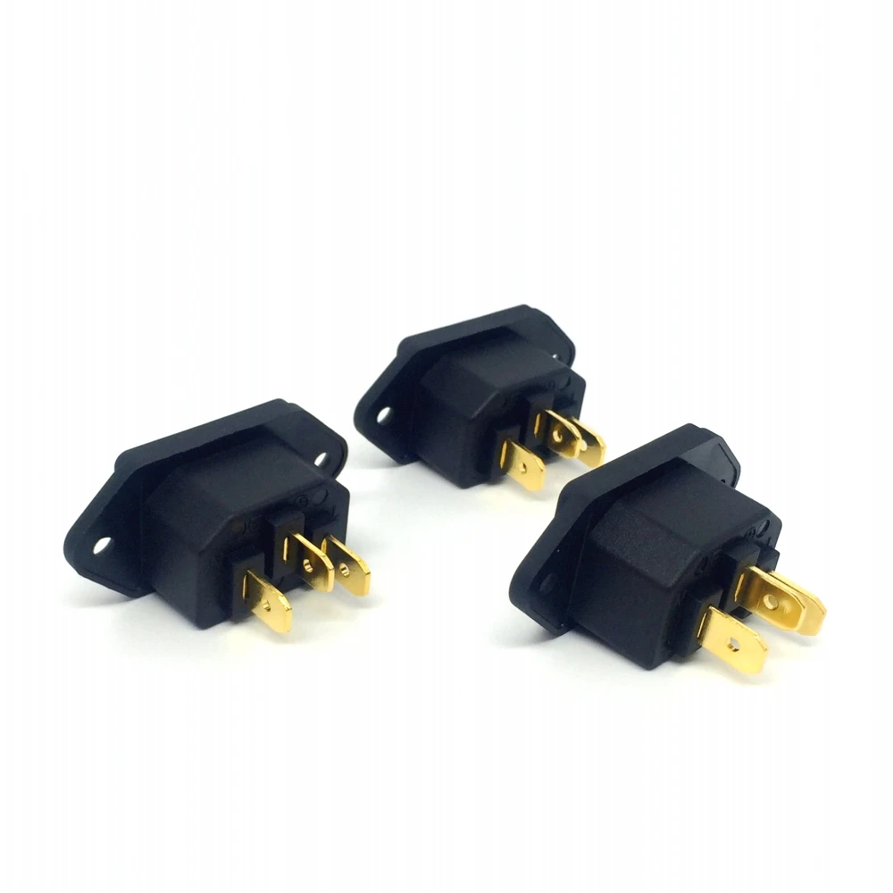 Electrical Socket Power Socket 3pcs FURUTECH FI-06(G) IEC Inlet Socket 3-pin Welded Edition