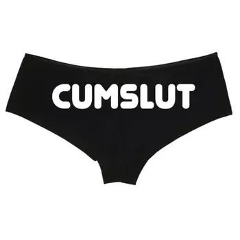 

Womens Back Funny Letters Printed G-String Low Waist Plus Size Briefs Underwear