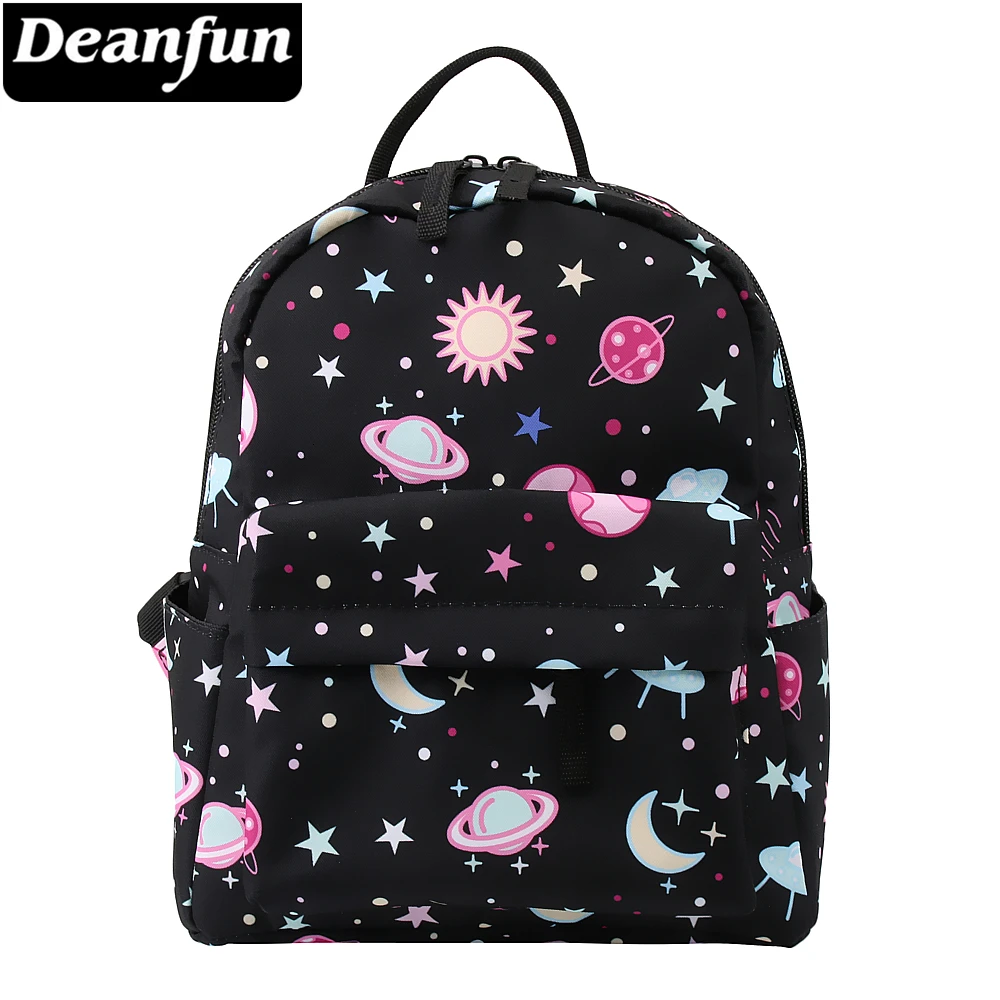 Deanfun Mini Backpack 3D Printed Black Galaxy Waterproof Small Backpack For Teenage Girls Small Bags For Women MNSB-2