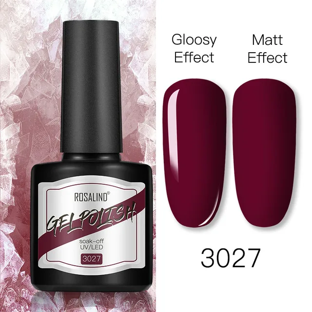 ROSALIND 8ml Gel Nail Polish Shiny Matte Effect Gel Polish For Manicure Nail Art Design Semi Permanent Painting Varnishes Gel RS17-3027
