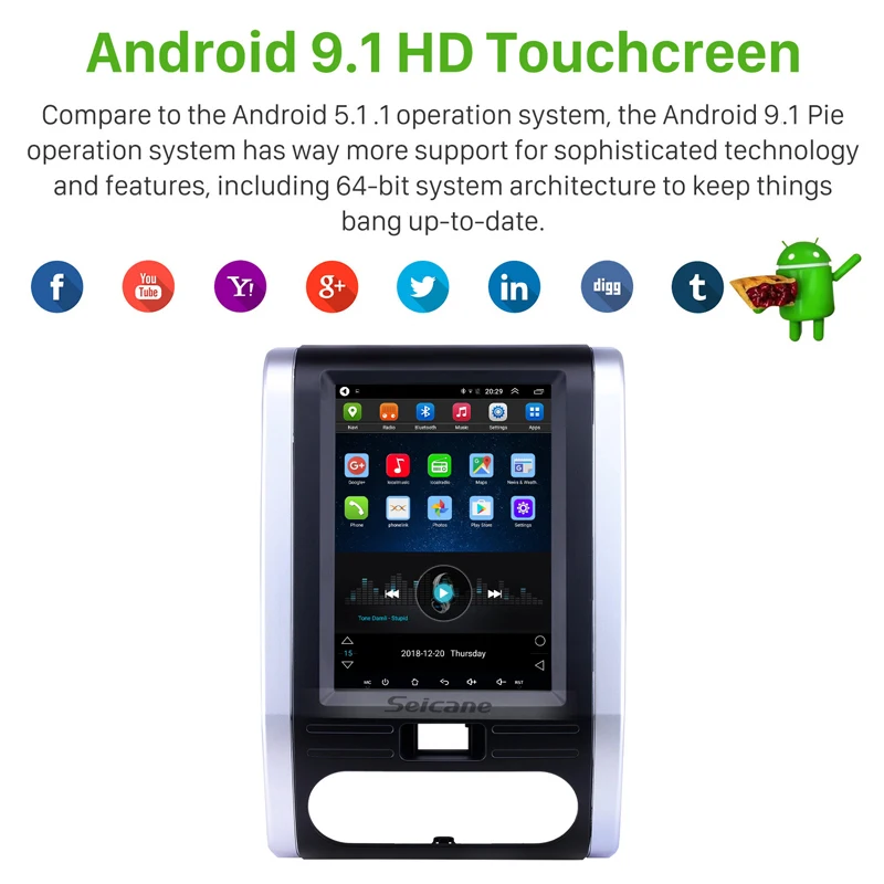Seicane Navi автомобильный 9," HD Navi 2+ 32 ГБ Android9.1 gps мультимедийный плеер для Nissan X-Trail MX6 2008-2011 2012 Поддержка TPMS 4G Net