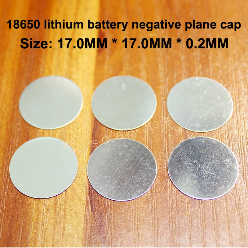 100pcs/lot 18650 lithium battery cap tip Spot Welded Cap Stainless Steel Positive Pole Negative Battery Accessories