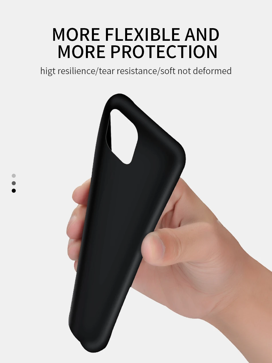 HOCO настоящий силиконовый защитный чехол для iPhone 11 чехол-накладка для мобильного телефона мягкий силиконовый защитный чехол для iPhone 11 Pro MAX