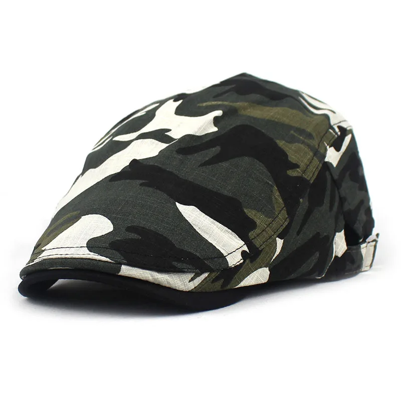 men's black beret hat 2020 spring Cotton Camouflage Newsboy Caps Men Flat Peaked Cap Women Painter Beret Hats 05 painter beret hat Berets