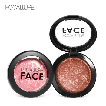

FOCALLURE 1PC Makeup Blusher Top Quality Professional Cheek 6 Colors Baked Blush Palette Bronzer Face Contour Cheek Makeup TSLM2