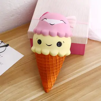 

22cm Big Ice Cream Slow Rebound Toy Simulation Large Double Head Ice Cream Smiley Decompression Toy Cute Stretchy Toy