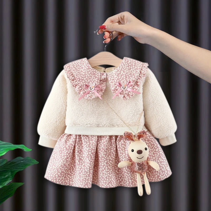 erupción Infrarrojo alma Ropa de invierno para recién nacido, 1 año, para cumpleaños de bebé, lana  de cordero, terciopelo, cálido, tutú, vestido para niñas|Vestidos| -  AliExpress