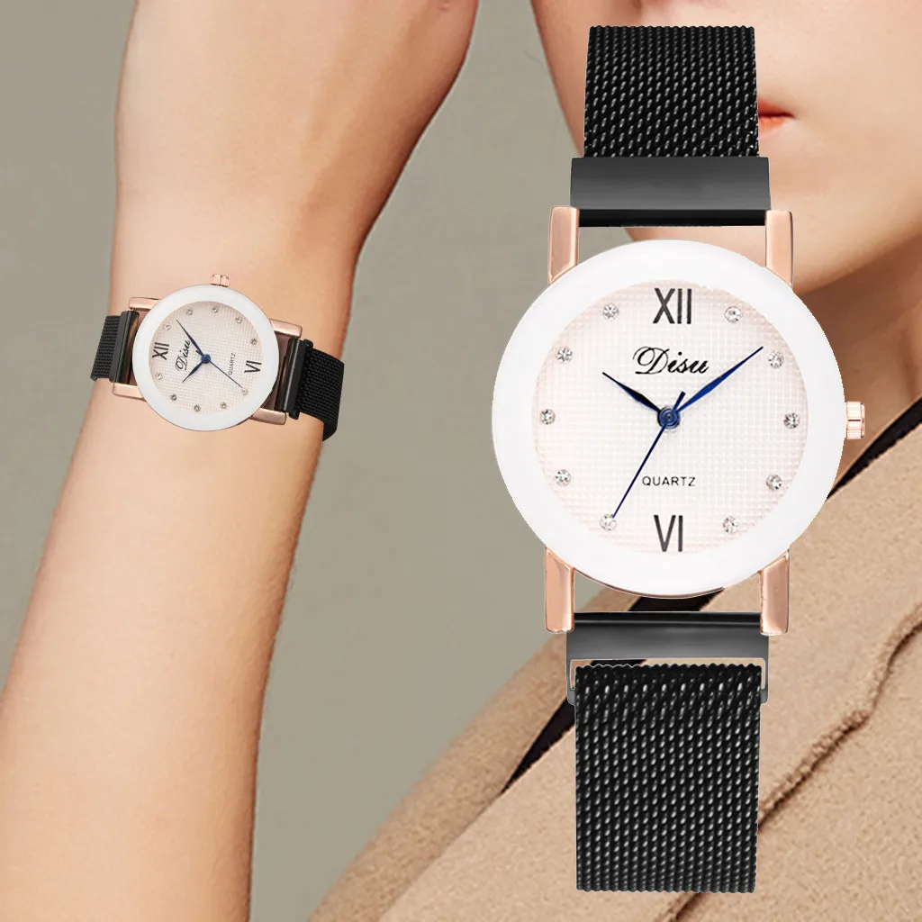 

Fashion Simple Ladies Watch Color Cool Frosted Dial Ladie Quartz Mesh Belt Watches montre femme